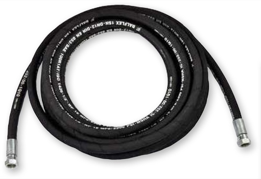 [45005] Elastīga augstspiediena šļūtene ziežvielai un ūdenim Ø 1/4 col. (Ø 6.4 mm) R2 garums 0.5 m, FLEXBIMEC (45005)