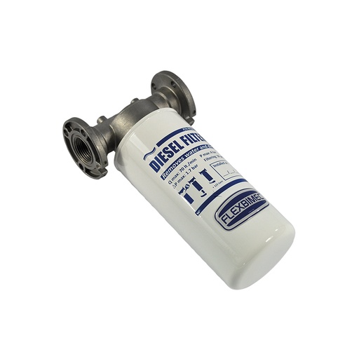 [6600] Filter with flange for water separation from diesel – filtration degree 30 micron, max. delivery 70 l/min (6600, FLEXBIMEC)
