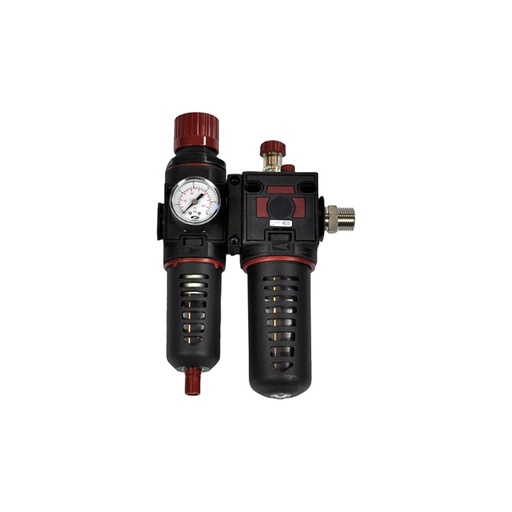 [7150/38] Pressure regulator with gauge. Condensate drainage. Lubricator. Connections 3/8" BSP 7150/38, FLEXBIMEC
