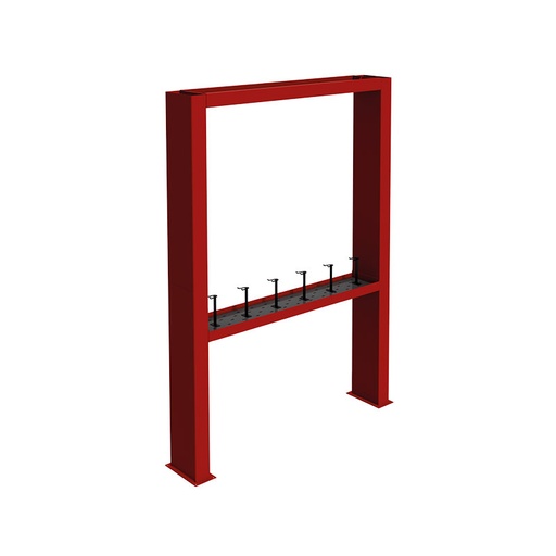 [9002/5] Double-post painted steel stand for hose-reels and equipment – for 5 hose-reels (9002/5, FLEXBIMEC)