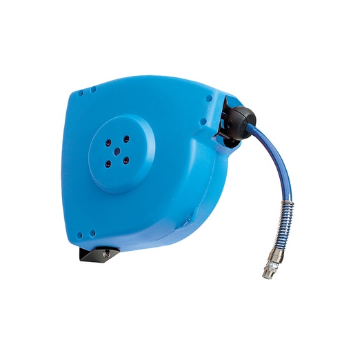 [9409] EASY ROLLER plastikinė žarnos ritė su nerūdijančio plieno velenu ir sukamąja jungtimi, 5 m žarna Caser Ø1/2" (maisto pramonei), Flexbimec (9409, FLEXBIMEC)