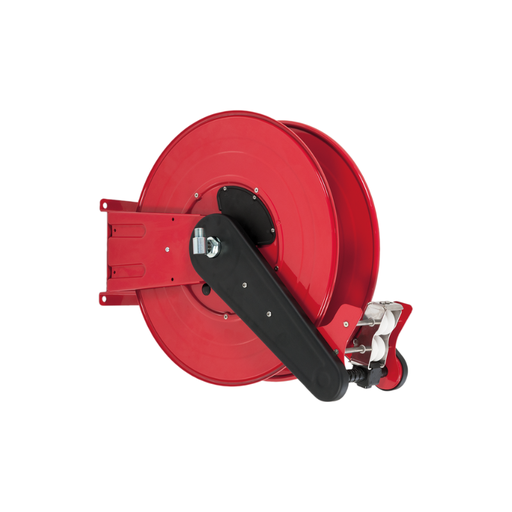 [AF5313350] Painted steel automatic spring-driven hose reel ANDROMEDA series for max 35 mt Ø1/2" hose - disc 540 mm - spool 130 mm - drum 335 mm - with hose guide (w/o hose), FLEXBIMEC (AF5313350)