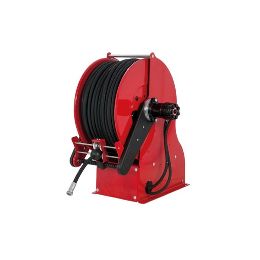 [GF2352191] Dažyto plieno elektrohidraulinė 230 VAC motorizuota žarnos ritė GEMINI serija skirta maks. 18 mt Ø1" žarnoms - diskas 540 mm - būgno plotis 195 mm - būgnas 250 mm - su valdymo pultu - su žarnos kreipiamąja (be žarnos - be nuotolinio valdymo pulto), FLEXBIMEC (GF2352191)