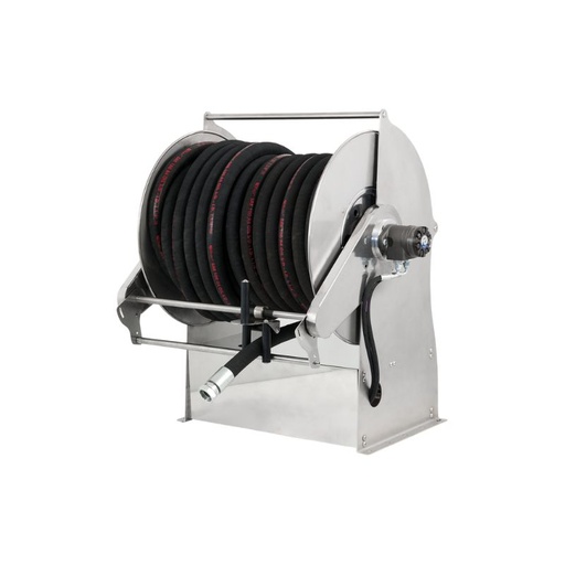 [TF1262401] Painted steel electro-hydraulic 12 VDC motor-driven hose reel TITANO series for max 75 mt Ø1" hoses - disc 680 mm - spool 400 mm - drum 250 mm - with control panel - with manual hose guide (w/o hose - w/o remote control), FLEXBIMEC (TF1262401)