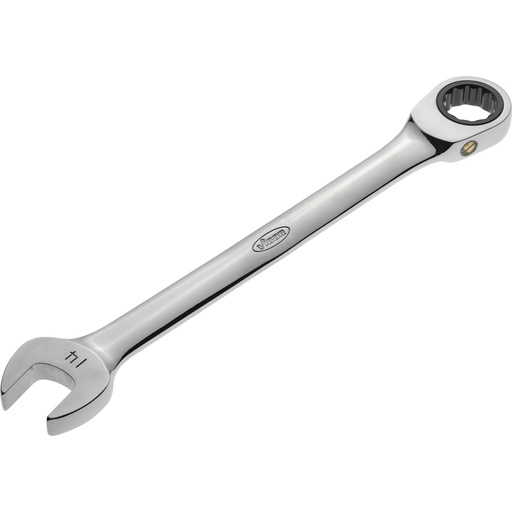 [V1025] Ratcheting combination wrench, long, size 14 mm (V1025, VIGOR)