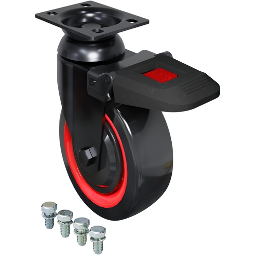 [V1908] Swivel castor for tool trolleys, Series M ∙ Series L ∙ Series XL ∙ Series XD (V1908, VIGOR)