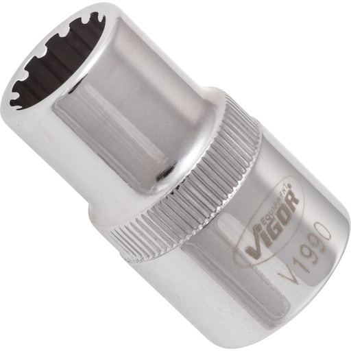 [V1990] Socket with multi-purpose profile ∙ size 12 mm (V1990, VIGOR)
