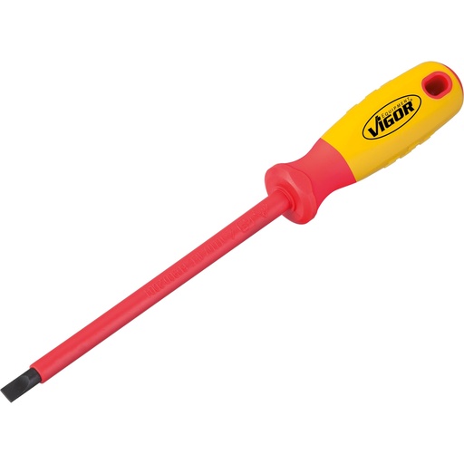 [V2061] VDE screwdriver for slotted screws, size 1.2 x 6.5 mm (V2061, VIGOR)