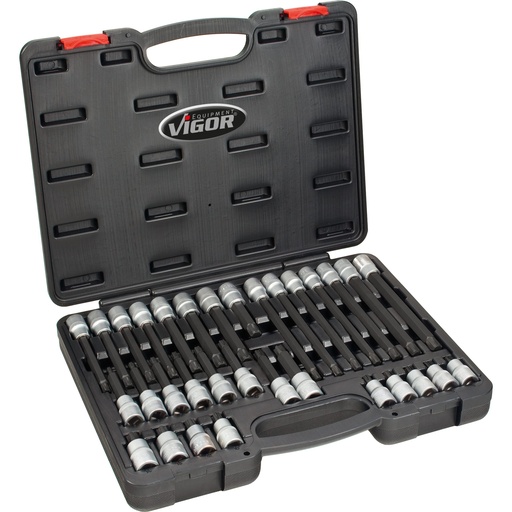 [V2201] RIBE screwdriver socket set, size M5 - M14, 32 pieces (V2201, VIGOR)