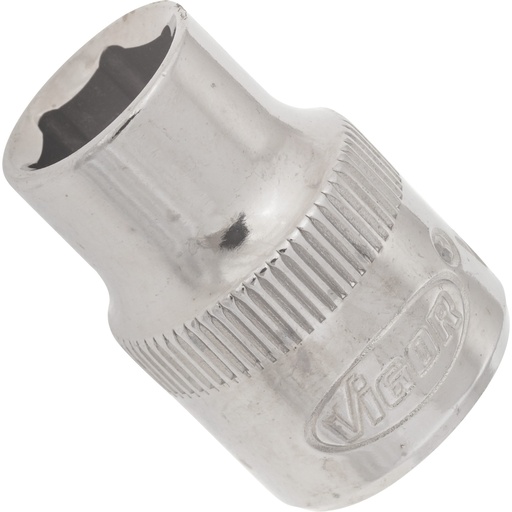 [V2275N] 6-point socket 1/4" 9 mm (V2275N, VIGOR)
