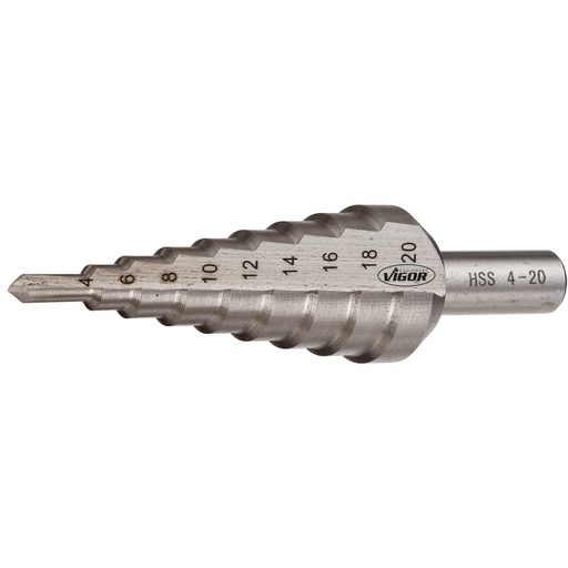 [V2395] HSS pakāpjurbis 4–20 mm (V2395, VIGOR)