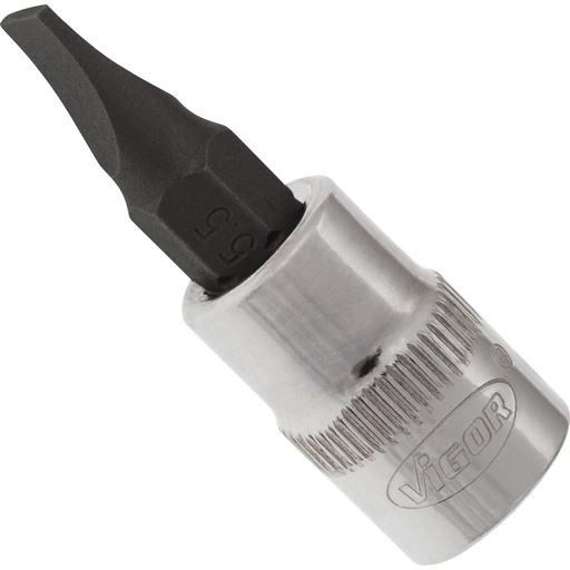 [V2428N] Antgalinė galvutė 1/4 col. plokščia 1 x 5,5 mm (V2428N, VIGOR)
