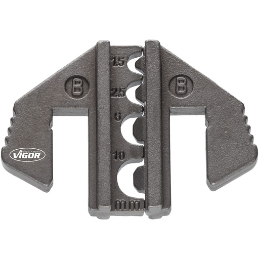 [V2499-B] Interchangeable crimping die-head "B": for closed non-insulated cable lugs 1.5/2.5/6.0/10 mm² (V2499-B, VIGOR)