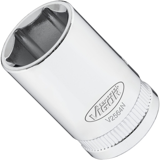 [V2564N] 6-point socket 1/2" 18 mm (V2564N, VIGOR)