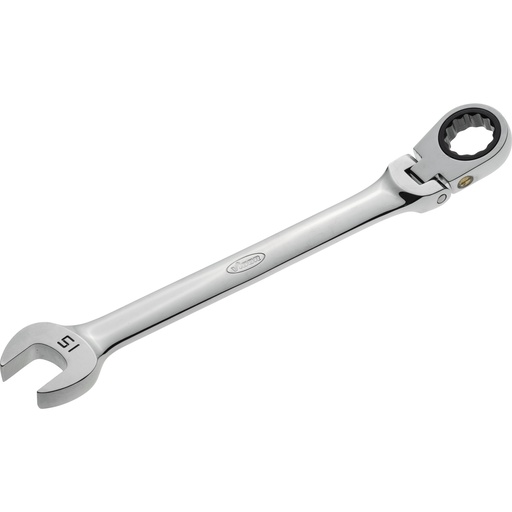 [V2811] Ratcheting combination wrench with hinge, size 15 mm (V2811, VIGOR)