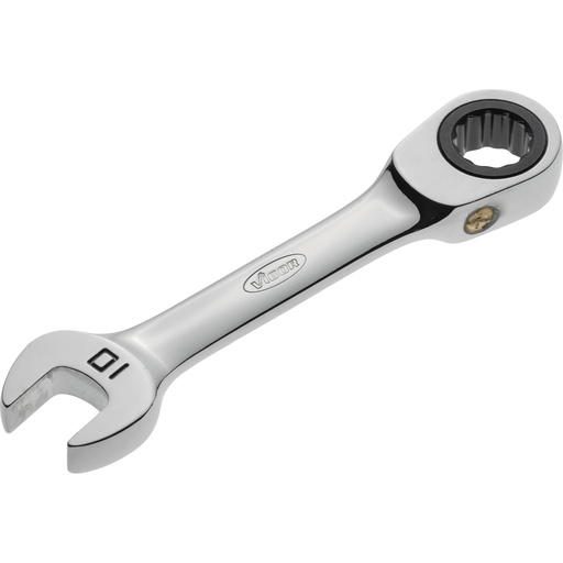 [V2824] Ratcheting combination wrench, short, size 10 mm (V2824, VIGOR)