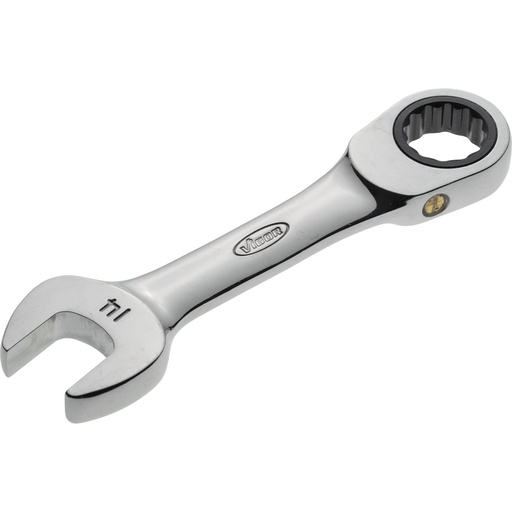 [V2828] Ratcheting combination wrench, short, size 14 mm (V2828, VIGOR)