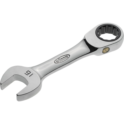 [V2830] Ratcheting combination wrench, short, size 16 mm (V2830, VIGOR)