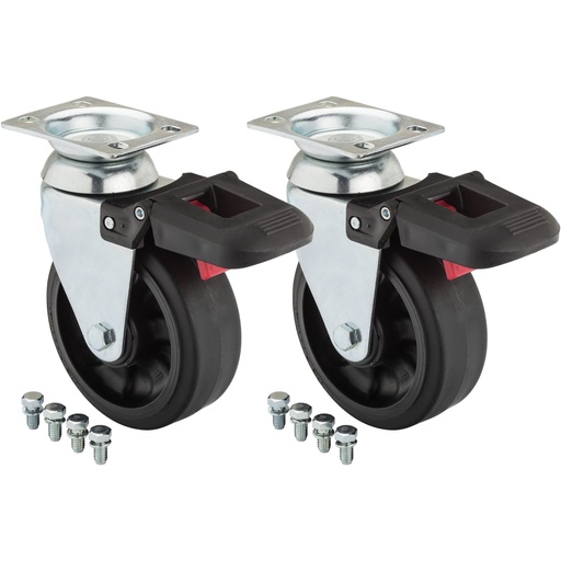 [V4814-2] Swivel castor with locking brake (V4814-2, VIGOR)
