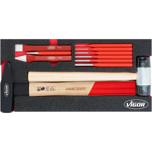 [V5006] Hammer and chisel set V5006, VIGOR