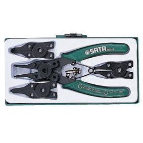 [S09251] ⬡ Snap ring pliers set 5pcs. (S09251, SATA)