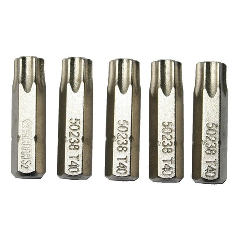 [S59233] ⬡ 1/4" (6.3mm) Dr TORX bit, 5pcs. T15 x 25mm (S59233, SATA)