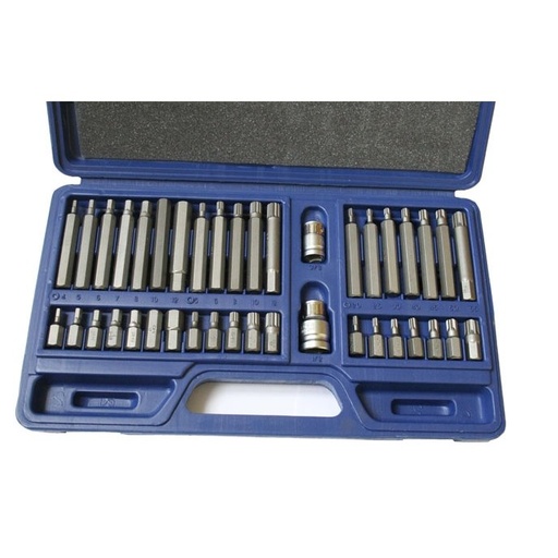 [KR040MDA] ⬡ Screwdriver bit set 40pcs. TORX. HEX. SPLINE (KR040MDA, KINGROY)