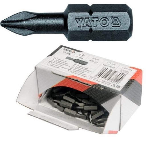 [YT78095] ⬡ Antgalis PHILLIPS 1/4" (6.3 mm), 5 vnt. PH #3 x 25 mm (YT78095, YATO)