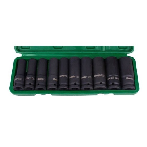 [CL105410] ⬡ 1/2" Deep impact socket set 10pcs. (CL105410, CHANGLU TOOLS)