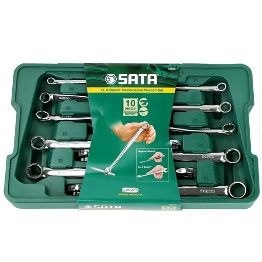 [S08006] ⬡ Kombinuotų raktų X-Beam rinkinys 10 vnt. (S08006, SATA)