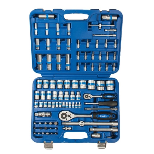 [KR094MDA] ⬡ 1/4" + 1/2" Dr. Socket set 94pcs. 6pt (KR094MDA, KINGROY)