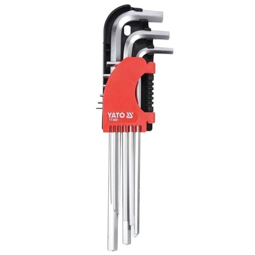 [YT0501] ⬡ L-type hex key extra long set 9pcs. (1.5-10) (YT0501, YATO)