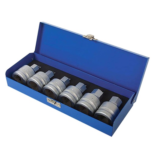[SB2004] ⬡ 3/4" Dr. bit socket set (HEX) 6pcs. (SB2004, ELLIENT TOOLS)