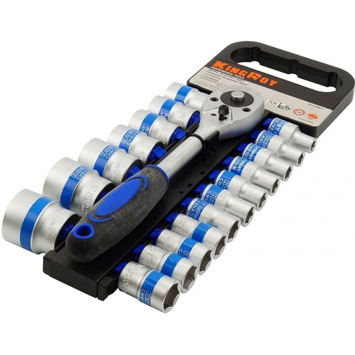 [KR020MJA] ⬡ 1/2" Dr. Socket set 20pcs. (KR020MJA, KINGROY)