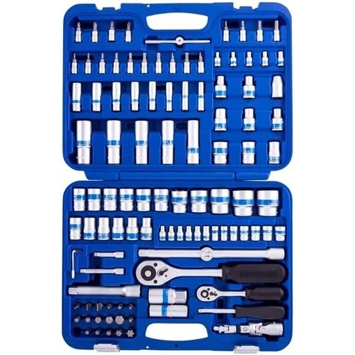 [KR108MDA] ⬡ 1/4" + 1/2" galvučių rinkinys 108 vnt. (KR108MDA, KINGROY)