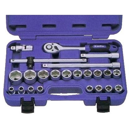 [KR30186023] ⬡ Galvučių rinkinys 1/2" 23 vnt. (KR30186023, KINGROY)