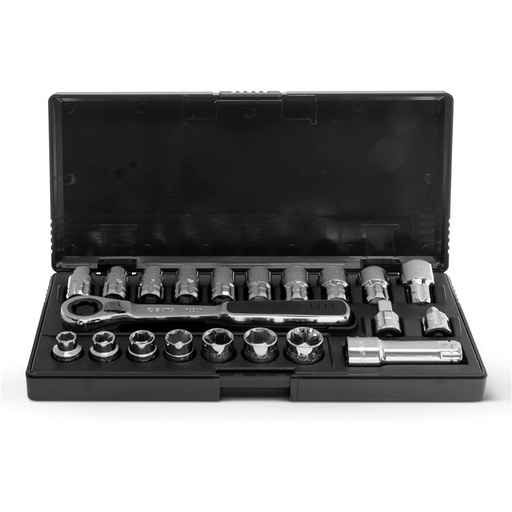 [S09134] ⬡ 3/8" Dr. Socket set 21pcs. (S09134, SATA)