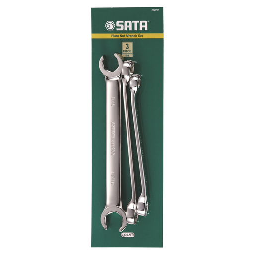 [S09032] ⬡ Flare nut set 3pcs. (S.A.E.) (S09032, SATA)