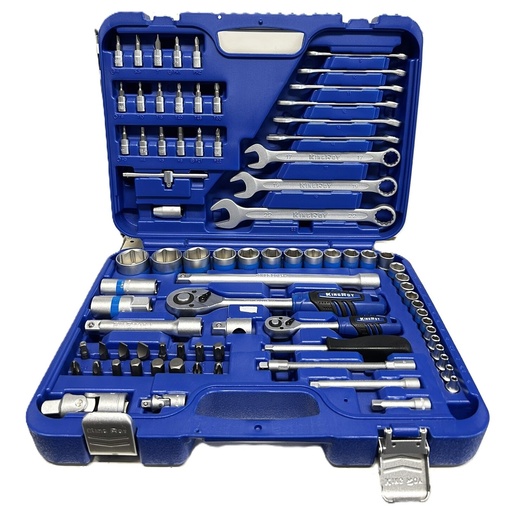 [KR082MDA] ⬡ 1/4" + 1/2" Dr. Socket wrench set 82pcs. (KR082MDA, KINGROY)