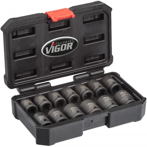 [V5550S] Impact socket set, short (V5550S, VIGOR)