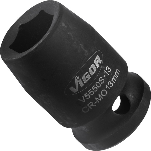 [V5550S-13] Impact socket 1/2 in., 13 mm, short (V5550S-13, VIGOR)