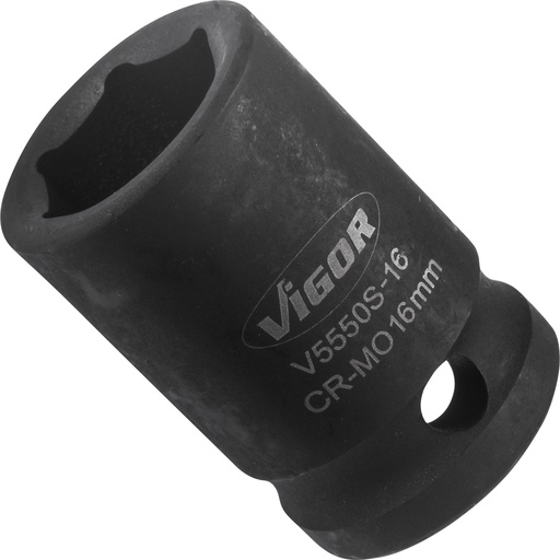 [V5550S-16] Trieciena muciņa 1/2 collas, 16 mm, īsā (V5550S-16, VIGOR)