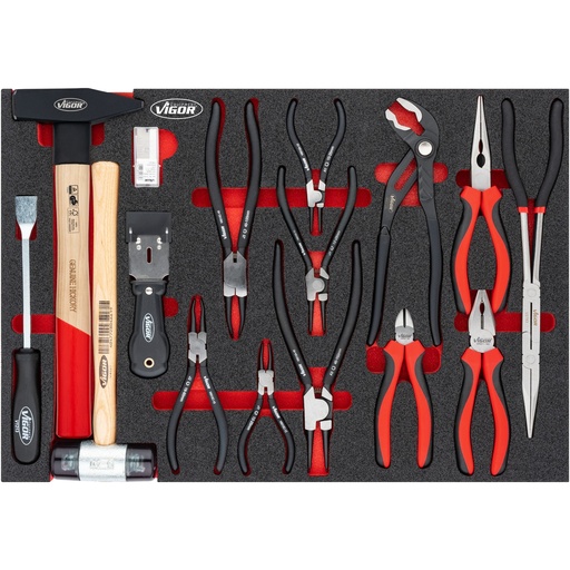 [V5636N] Replių ir plaktukų rinkinys (V5636N, VIGOR)
