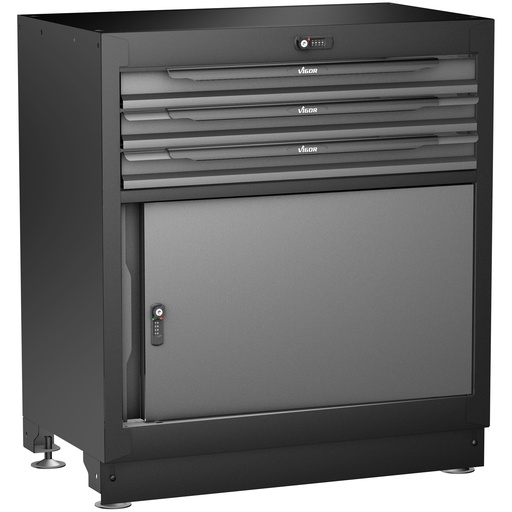 [V6000-030XL] Apakšējais atvilktņu skapis, 3 atvilktnes XL (V6000-030XL, VIGOR)