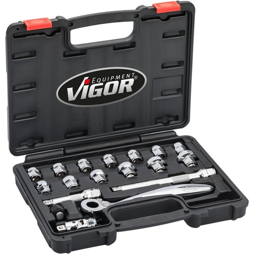 [V6202] Socket set ∙ super flat V6202, VIGOR