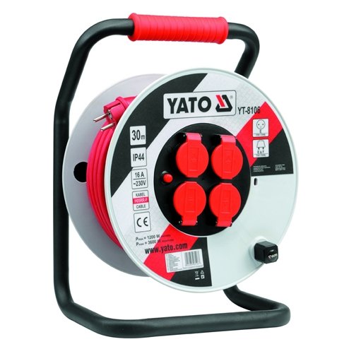 [YT8106] ⬡ Cable reel 30m 3G2.5mm² 230V (YT8106, YATO)