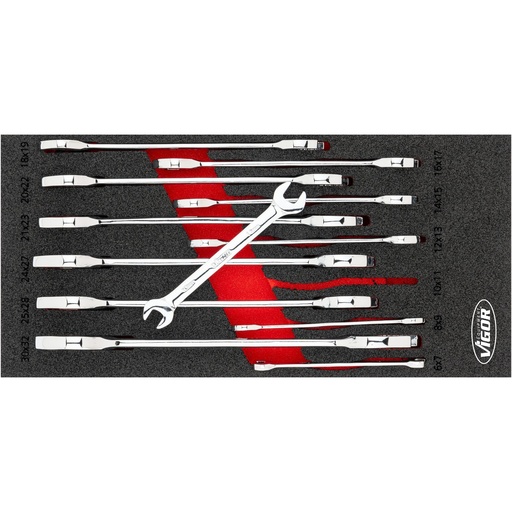 [V6721N] Double open-end wrench set (V6721N, VIGOR)