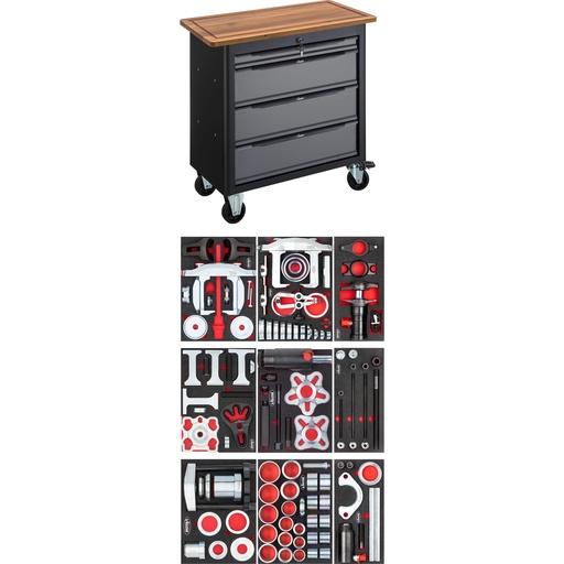 [V7030] Mobile work bench Series XL, with specialty tool assortment (V7030, VIGOR)