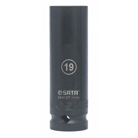 [S34412T] ⬡ 1/2" Dr. Deep impact socket (thin wall) 19mm (S34412T, SATA)