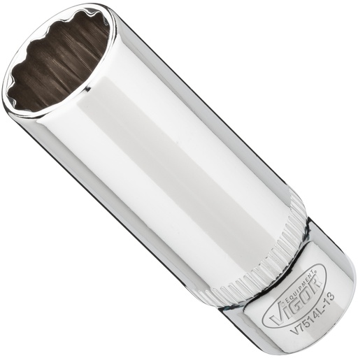 [V7514L-13] Long socket 13 mm, 1/4 in. V7514L-13, VIGOR